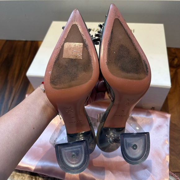 Amina Muaddi Begum PVC Slingback Size 36 - Light Grey - Picture 6 of 6